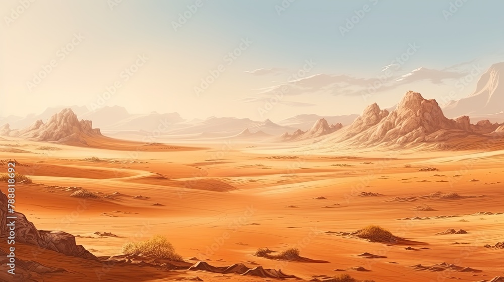 Naklejka premium This is a beautiful landscape of a desert.