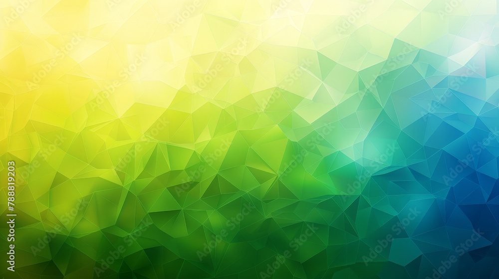 Obraz premium low poly Background in green, blue and yellow, backdrop