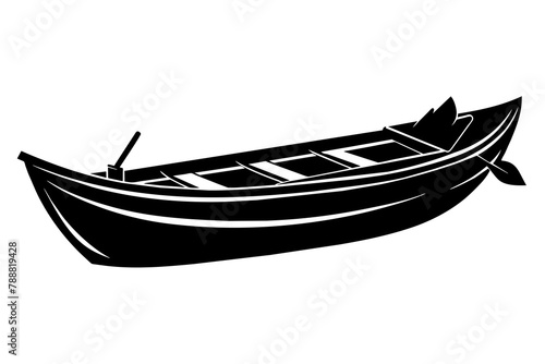 dinghy silhouette vector illustration