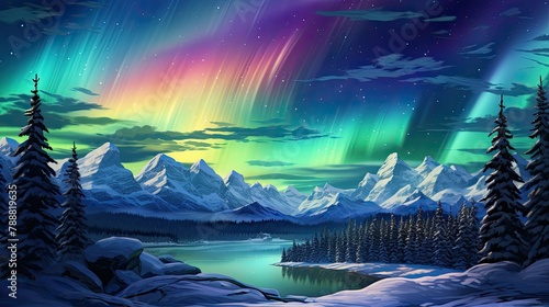 The aurora borealis, also known as the northern lights, is a natural phenomenon that creates a beautiful light display that can be seen in various col photo