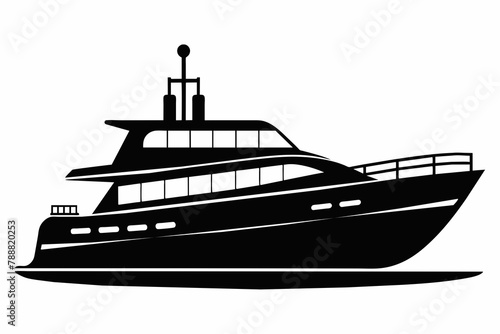 yacht silhouette vector illustration