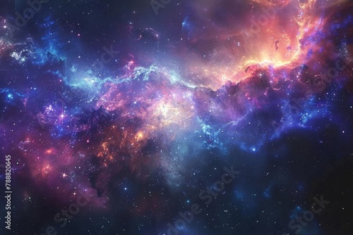 mysterious deep space background with nebula and stars astronomical wallpaper photo