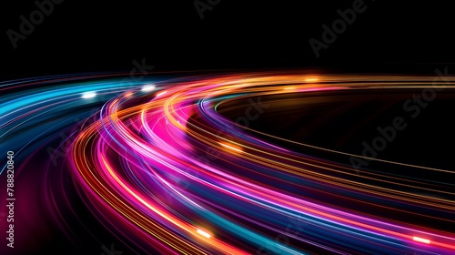 Colorful Light Trail Swirl 