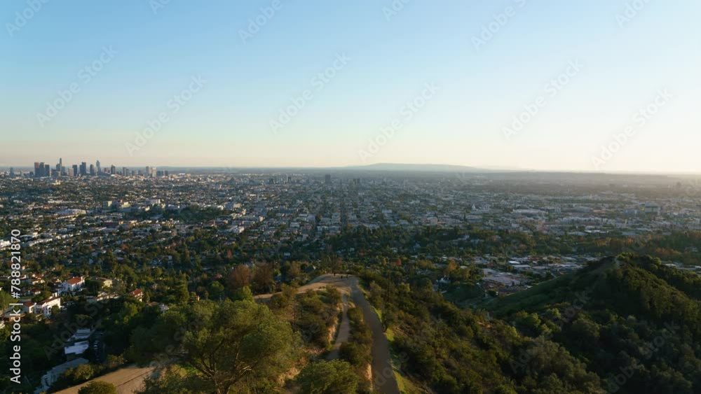 Los Angeles Sunset Panorama Cityscape 24mm Time Lapse California USA Los Angeles Sunset Panorama Cityscape 24mm Time Lapse California USA