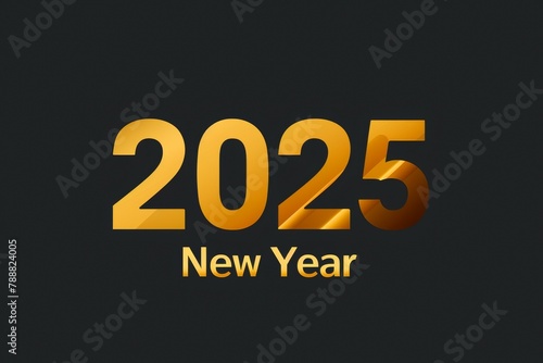 Text 2025 New Year. Backdrop with selective focus and copy space
