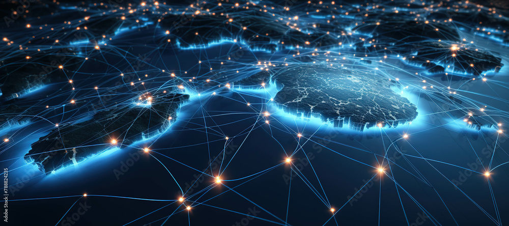 Obraz premium cyber network data, program 81