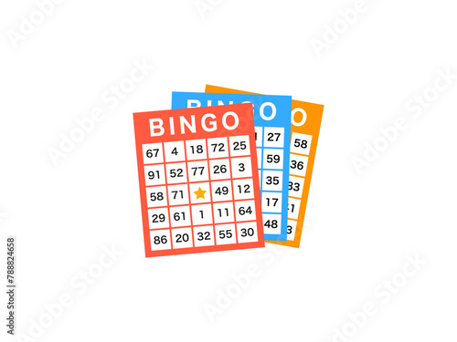 シンプルビンゴカード3枚アイコン：色