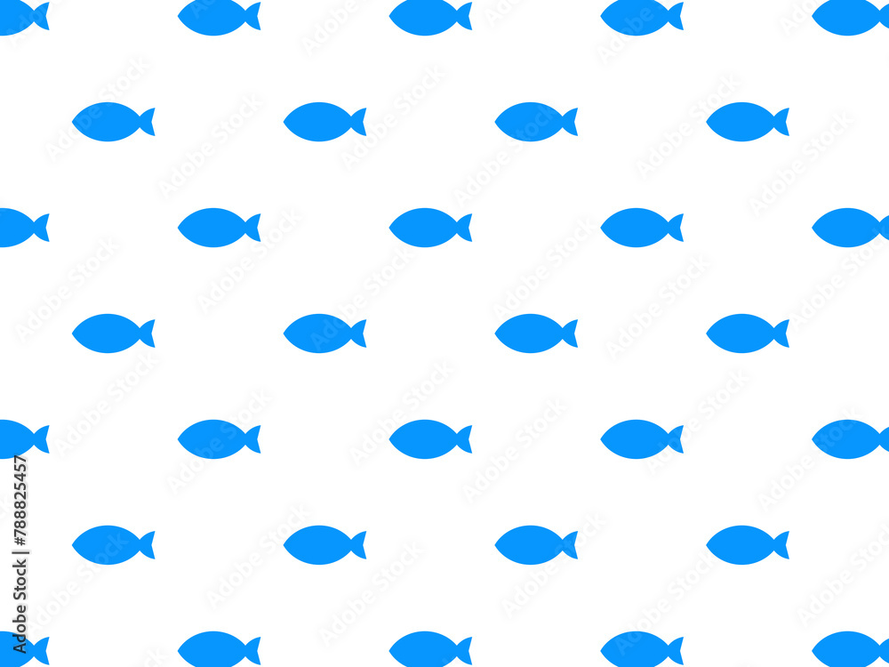 ミニマル魚マークドット背景:青 ミニマル魚マークドット背景:青
