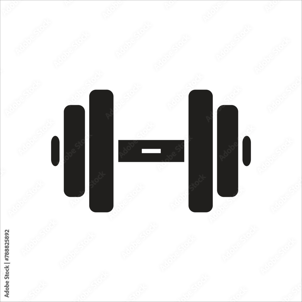 dum bell vector icon line template dum bell vector icon line template