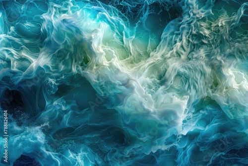 An abstract background of seawater flow under light exposure - generative ai photo