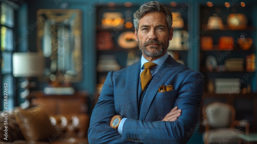 Portrait of a man dressed in business suit on the office background. Portrait of a man dressed in business suit on the office background.