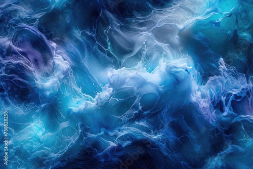 An abstract background of seawater flow under light exposure - generative ai