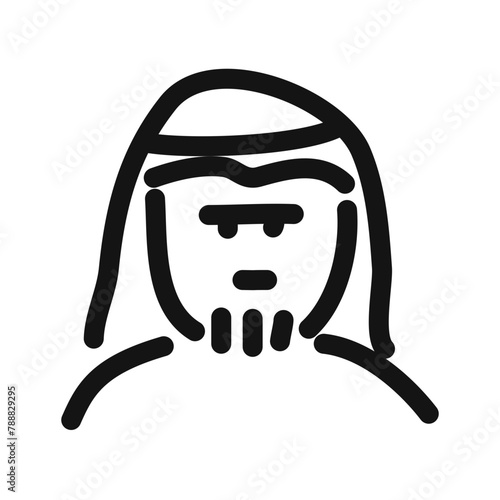 sheikh simple line art doodle