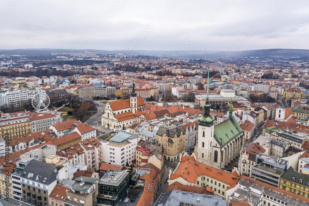Cityscape of Brno in Czech Republic