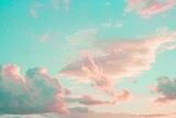 soft pastel color sky with clouds minimalist aesthetic wallpaper tranquil background