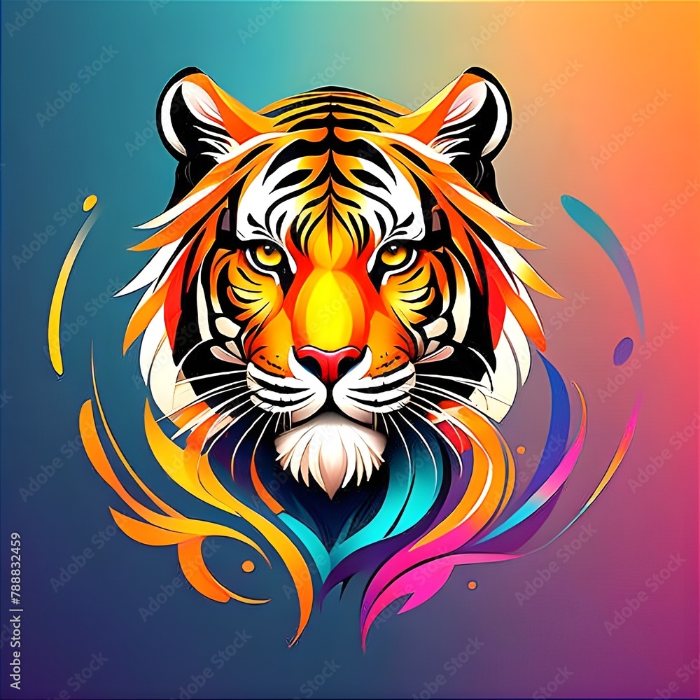 Obraz premium tiger head vector