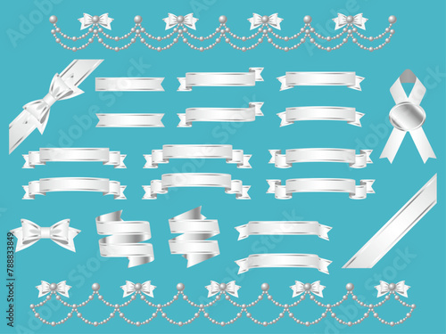 リボン線セット2-7白マットB