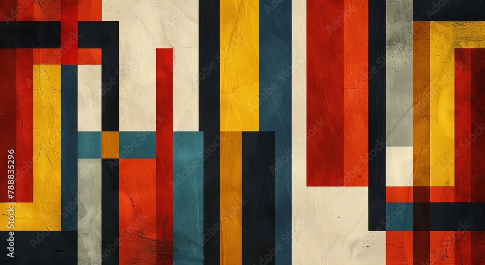 Color, retro and aesthetic with geometric lines, shape and wallpaper for creative art background. Texture, block and vintage design, illustration or backdrop for rainbow paint, artwork or palette. Color, retro and aesthetic with geometric lines, shape and wallpaper for creative art background. Texture, block and vintage design, illustration or backdrop for rainbow paint, artwork or palette.