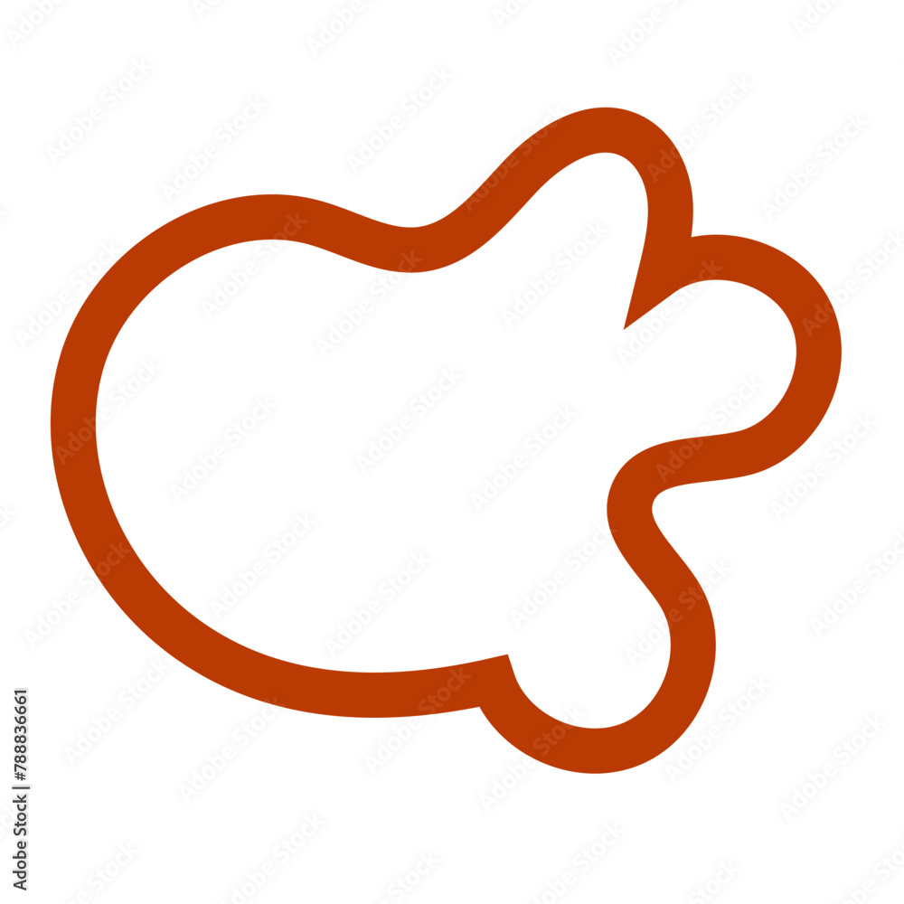 Fototapeta premium Dark red outline abstract shapes vectors