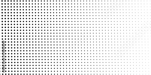Basic halftone dots effect in black and white color. Halftone effect. Dot halftone. Black white halftone.Background with monochrome dotted texture. Polka dot pattern template vector modern dots