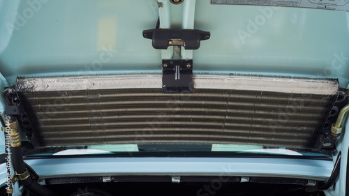 Cuadro en lienzo Ac condenser on a car