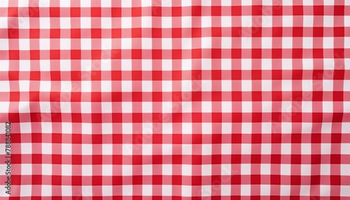 red and white checkered tablecloth