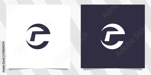 letter cp pc logo design