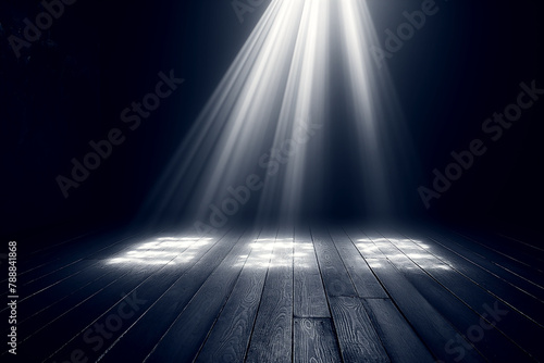 窓から光が差し込む光と影のモノクローム背景 photo
