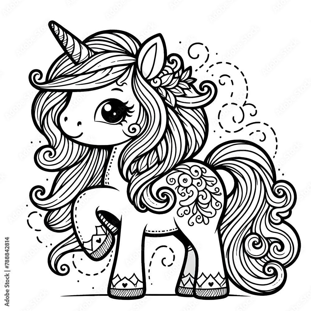 ink, beautiful, black and white, line, picture, line art, cartoon, background, decoration, art, silhouette, drawing, paint, sketch, illustration, set, design, ornament, cute, detailed, unicorn