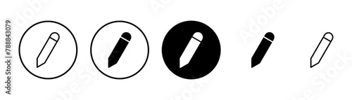 Pencil icon vector isolated on white background. Pencil vector icon