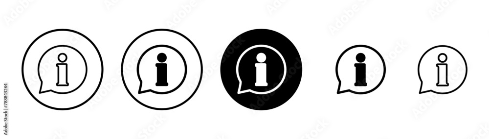 Information icon vector isolated on white background. Info sign. About us Information icon vector isolated on white background. Info sign. About us
