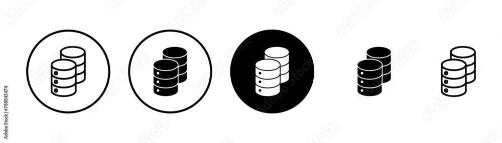 Database icon vector isolated on white background. database vector icon Database icon vector isolated on white background. database vector icon