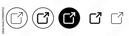 Link icon vector isolated on white background. Link vector icon. External link symbol vector icon. Hyperlink symbol