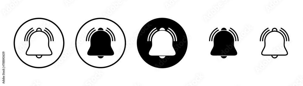 Bell Icon vector isolated on white background. Notification symbol. Bell vector icon