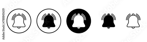 Bell Icon vector isolated on white background. Notification symbol. Bell vector icon