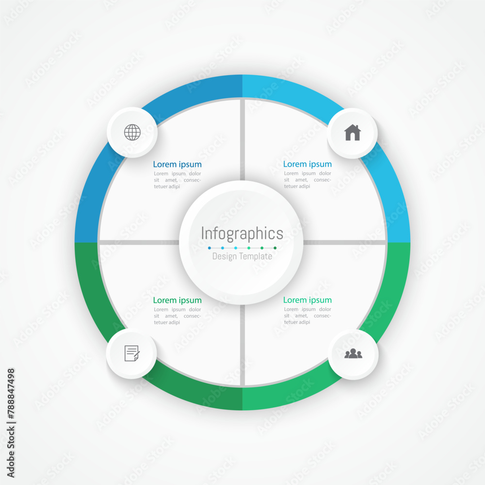 Infographic 4 options design elements for your business data. Vector Illustration. Infographic 4 options design elements for your business data. Vector Illustration.