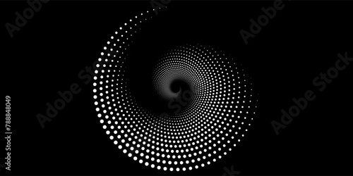 Halftone circular dotted frames set. Circle dots texture isolated on white background. Spotted spray texture. Vector abstract design element spiral circle sound wave vector dots circle arts