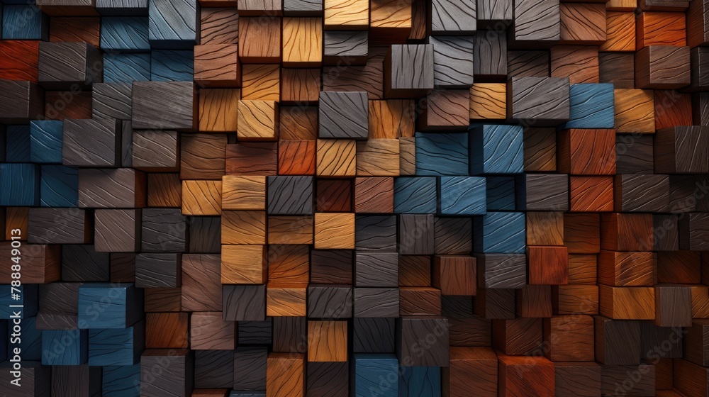 Delve into the organic warmth of a wooden cut texture. Ai Generated - obrazy, fototapety, plakaty 