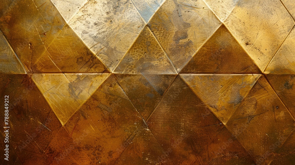 Shiny gold geometric metal texture adds elegance and sophistication, Ai Generated. Shiny gold geometric metal texture adds elegance and sophistication, Ai Generated.