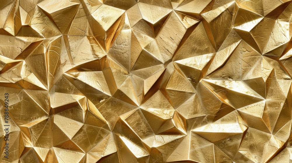 Shiny gold geometric metal texture adds elegance and sophistication, Ai Generated. Shiny gold geometric metal texture adds elegance and sophistication, Ai Generated.