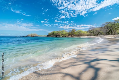 Generative AI : Playa Conchal, nestled in Guanacaste, with its seashell-laden shores
