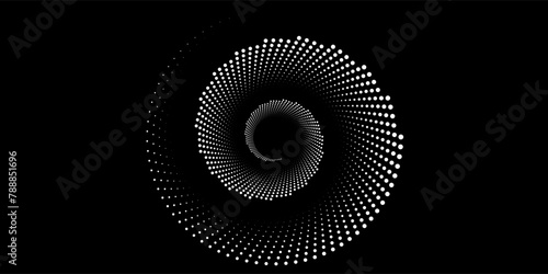 Halftone circular dotted frames set. Circle dots texture isolated on white background. Spotted spray texture. Vector abstract design element spiral circle sound wave vector dots circle vector halftone