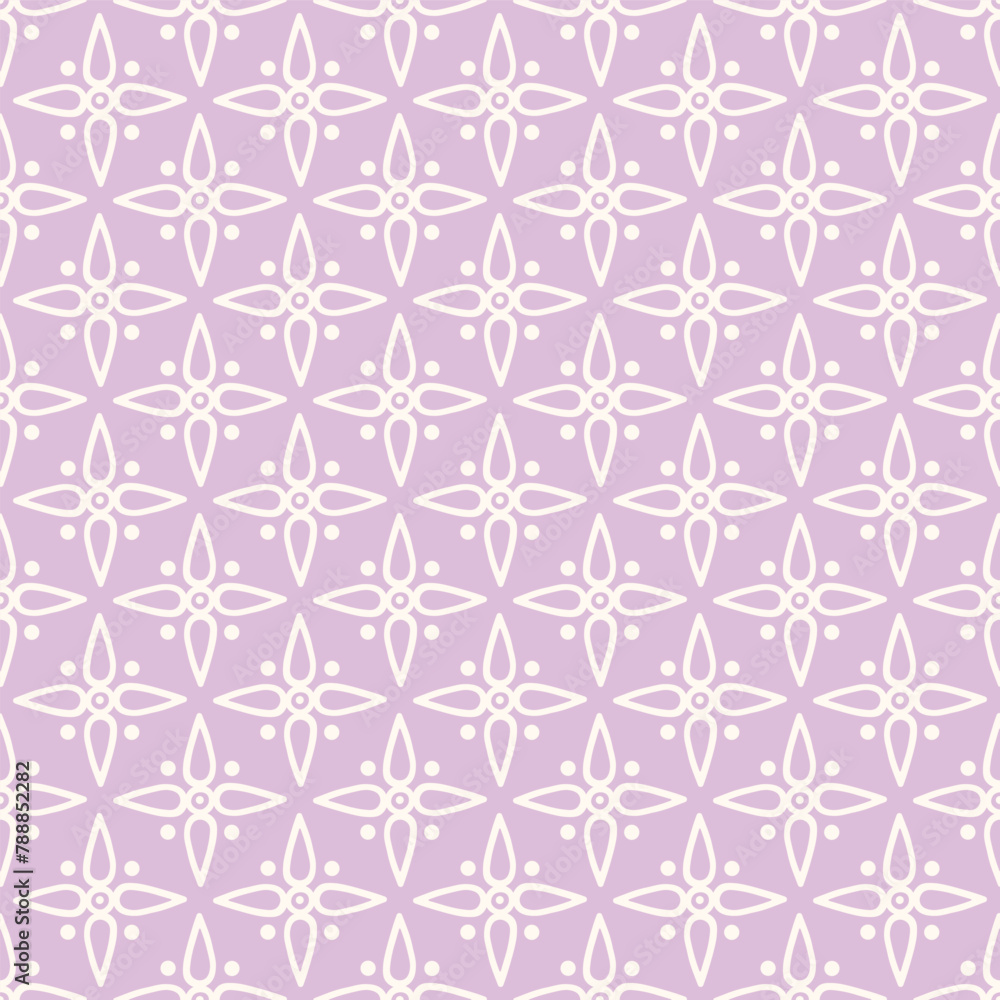 Pastel Purple Abstract Geometric Flower Doodle Seamless Vector Repeat Pattern Pastel Purple Abstract Geometric Flower Doodle Seamless Vector Repeat Pattern