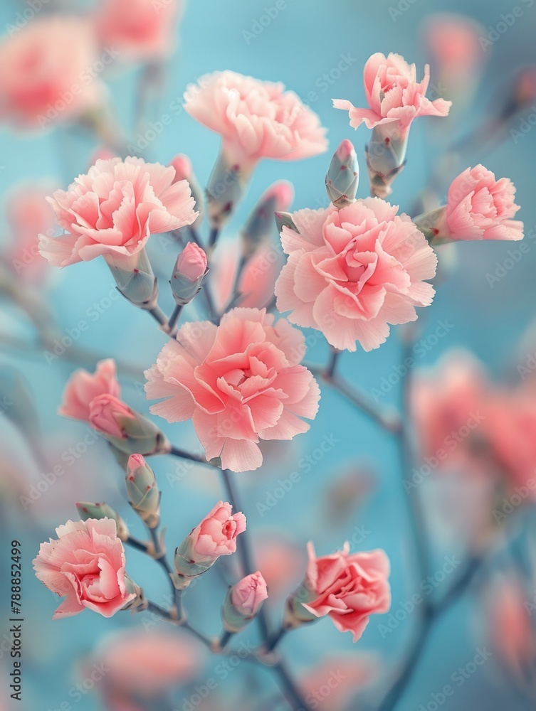 Pink flowers, sky Pink flowers, sky