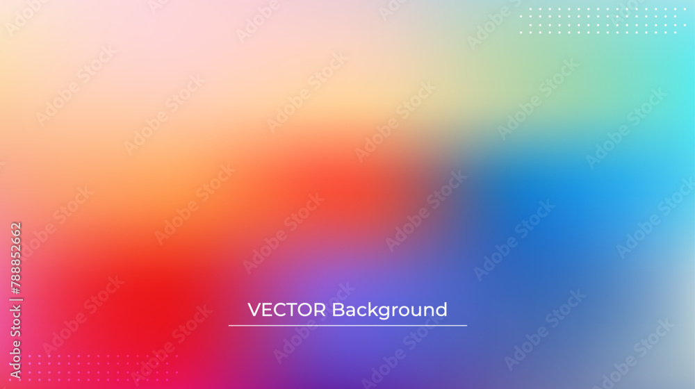 Smooth and blurry colorful gradient mesh background. Modern bright rainbow colors. Easy editable soft colored vector banner template. Premium quality Smooth and blurry colorful gradient mesh background. Modern bright rainbow colors. Easy editable soft colored vector banner template. Premium quality