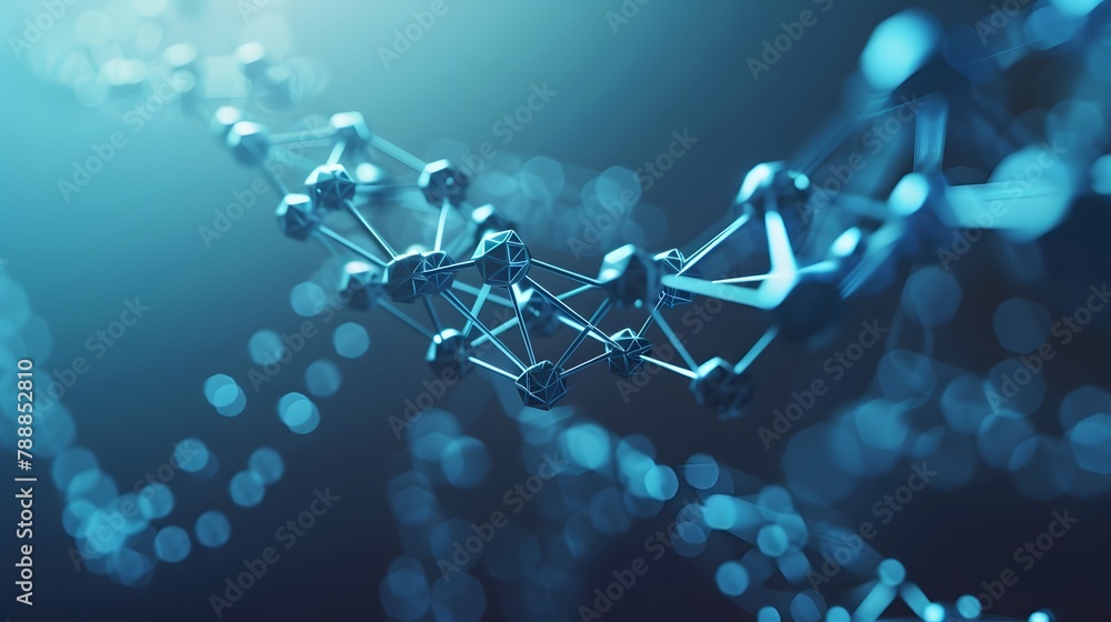 Obraz premium Molecules illustration with technology style.