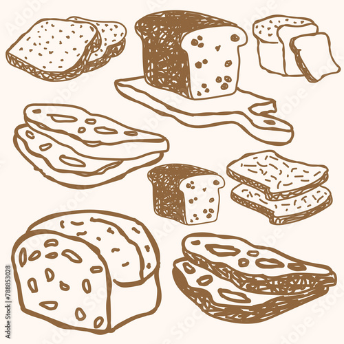 Set of Bread Outline Collection.eps