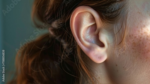 The smooth curve of the earlobe representing the gentle passing of time. .