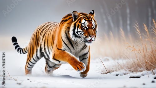 tiger in snow