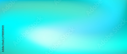 Bright teal gradient background. Vibrant fluid turquoise color backdrop. Abstract smooth fresh mint wallpaper. Blur vivid blue green marine concept texture for banner, poster, presentation. Vector